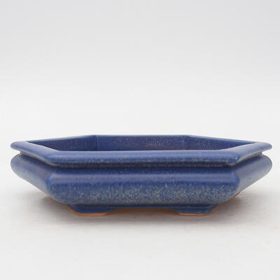 Keramik-Bonsaischale 19,5 x 17 x 3,5 cm, Farbe Blau - 1