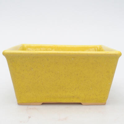 Keramik-Bonsaischale 11,5 x 9,5 x 6 cm, Farbe gelb - 1