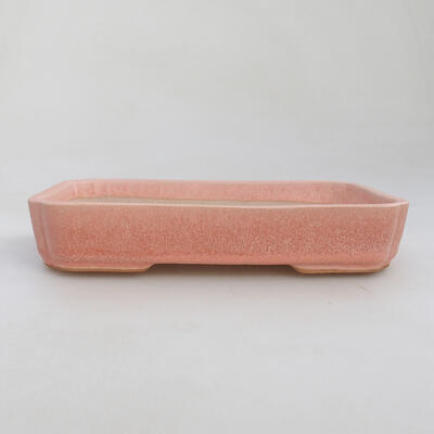 Bonsaischale aus Keramik 17,5 x 13 x 3 cm, Farbe Rosa - 1