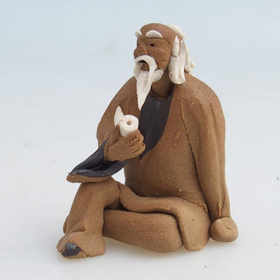 Keramikfigur - ein Salbei mit einer Pfeife - 1