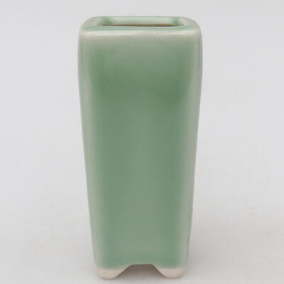 Keramik-Bonsaischale 4 x 4 x 9 cm, Farbe grün - 1