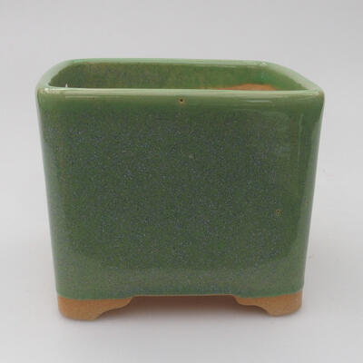 Bonsaischale aus Keramik 10 x 10 x 8,5 cm, Farbe grün - 1