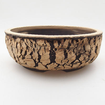 Keramik Bonsai Schüssel 16 x 16 x 6 cm, Farbe rissig - 1