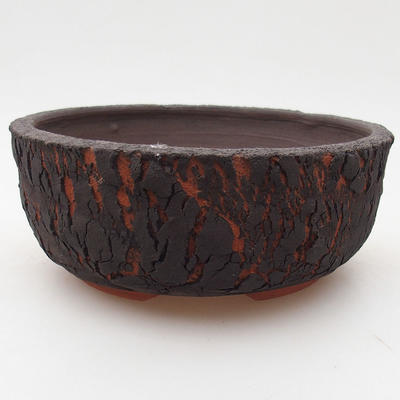 Keramik Bonsai Schüssel 14 x 14 x 6 cm, Farbe rissig - 1