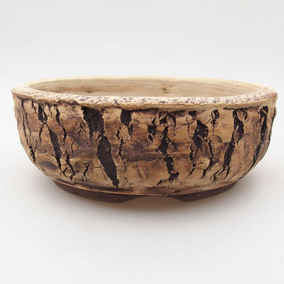 Keramik Bonsai Schüssel 15 x 15 x 5,5 cm, Farbe rissig - 1