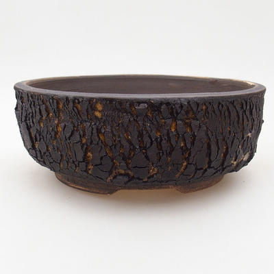Keramische Bonsai-Schale 17 x 17 x 6,5 cm, Farbe rissig - 1