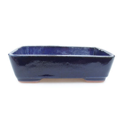 Bonsaischale aus Keramik 17,5 x 13 x 5 cm, Farbe blau - 1