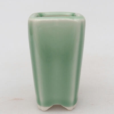 Keramik-Bonsaischale 4 x 4 x 8 cm, Farbe grün - 1
