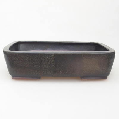 Keramische Bonsai-Schale 26 x 20 x 6,5 cm, graue Farbe - 1