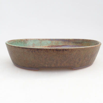 Keramische Bonsai-Schale 17 x 14 x 2,5 cm, Farbe grün - 1