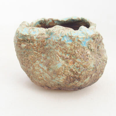 Keramikschale 5 x 4 x 5,5 cm, braun-blaue Farbe - 1