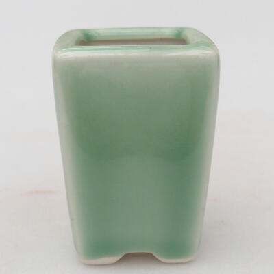 Keramik-Bonsaischale 4,5 x 4,5 x 6 cm, Farbe grün - 1