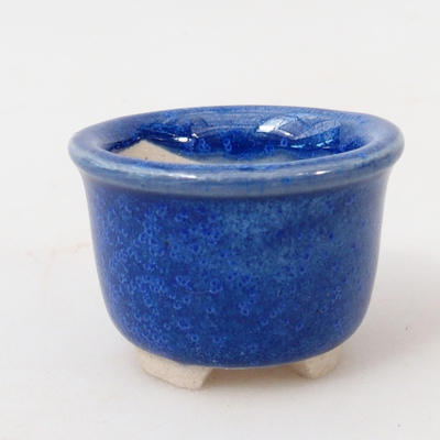 Mini Bonsai Schale 4 x 4 x 3 cm, Farbe blau - 1