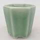 Keramik-Bonsaischale 5,5 x 5 x 5 cm, Farbe grün - 1/3