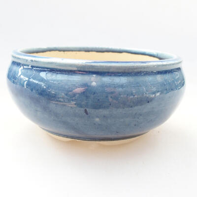 Keramische Bonsai-Schale 11 x 11 x 5,5 cm, Farbe blau - 1