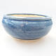 Keramische Bonsai-Schale 11 x 11 x 5,5 cm, Farbe blau - 1/3