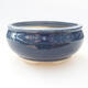 Keramische Bonsai-Schale 10 x 10 x 5 cm, Farbe blau - 1/3