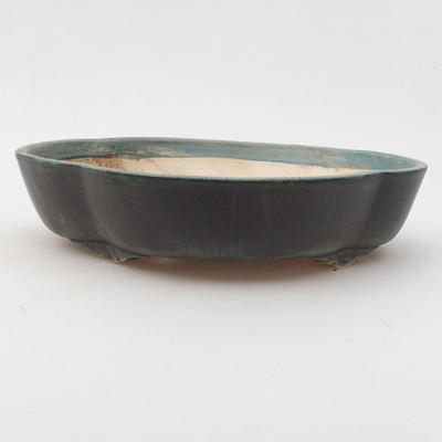 Keramische Bonsai-Schale 22 x 19,5 x 5 cm, Farbe grün - 1