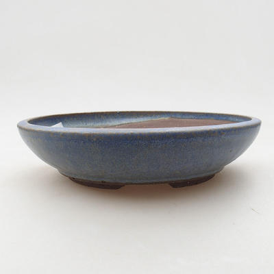 Keramische Bonsai-Schale 20 x 20 x 4,5 cm, Farbe blau - 1