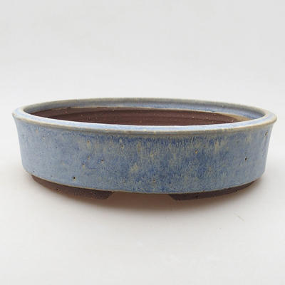 Keramik Bonsai Schüssel 24 x 24 x 6 cm, Farbe blau - 1
