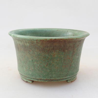 Bonsaischale aus Keramik 8,5 x 8,5 x 5 cm, Farbe grün - 1