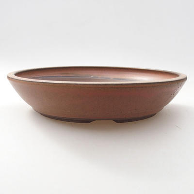 Keramische Bonsai-Schale 23 x 23 x 5 cm, Farbe rot - 1