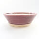 Keramische Bonsai-Schale 11,5 x 11,5 x 4 cm, Farbe lila - 1/3