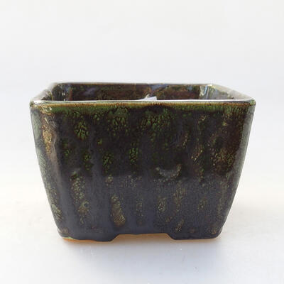 Bonsaischale aus Keramik 8 x 8 x 5,5 cm, Farbe grün - 1