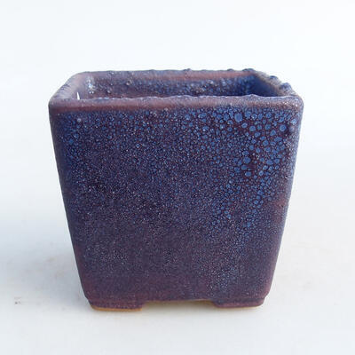 Bonsaischale aus Keramik 7 x 7 x 6,5 cm, Farbe lila - 1