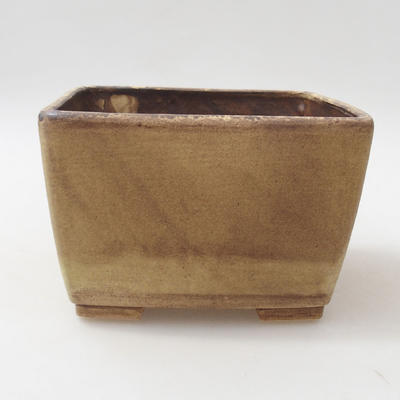 Keramik Bonsai Schüssel 15 x 15 x 10 cm, Farbe gelb - 1