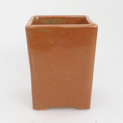Keramik Bonsai Schüssel 8 x 8 x 10 cm, Farbe braun - 2. Qualität - 1