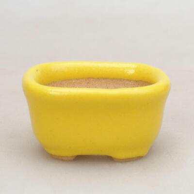 Mini-Bonsaischale 3 x 2,5 x 1,5 cm, Farbe gelb - 1