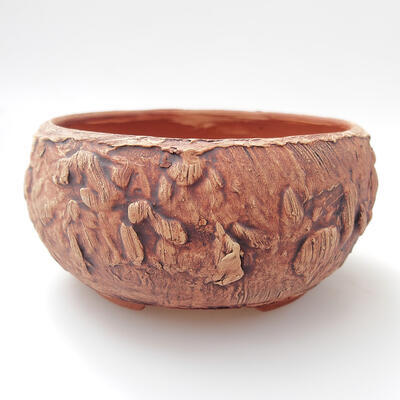 Keramik-Bonsaischale 10 x 10 x 5 cm, Farbe braun - 1