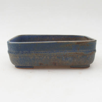 Keramische Bonsai-Schale 14,5 x 12 x 4,5 cm, braun-blaue Farbe - 2. Qualität - 1