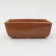 Keramik Bonsai Schüssel 12 x 9 x 4,5 cm, Farbe braun - 2. Qualität - 1/4