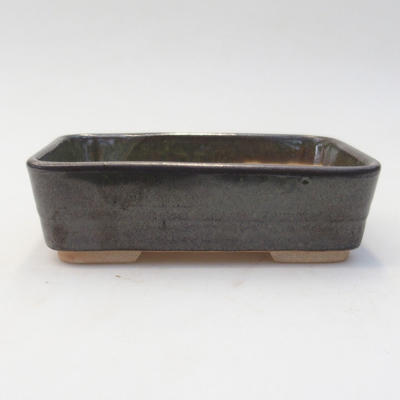 Keramische Bonsai-Schale 14 x 10 x 4,5 cm, graugrüne Farbe - 2. Qualität - 1