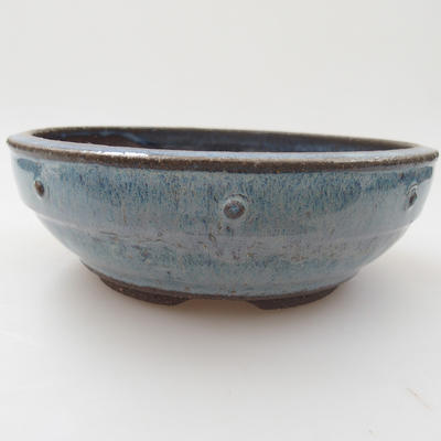 Keramik Bonsai Schüssel - 18 x 18 x 6 cm, Farbe blau - 1