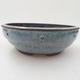 Keramik Bonsai Schüssel - 18 x 18 x 6 cm, Farbe blau - 1/3