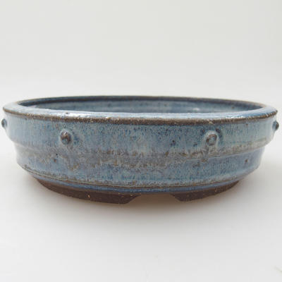 Keramik Bonsai Schüssel - 18,5 x 18,5 x 5 cm, Farbe blau - 1