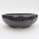Keramik Bonsai Schüssel - 15,5 x 15,5 x 5 cm, blau-schwarze Farbe - 1/3