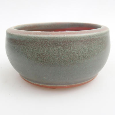 Keramik Bonsai Schüssel 10 x 10 x 5 cm, Farbe grün - 1