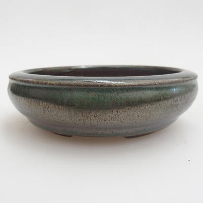 Keramik Bonsai Schüssel 11 x 11 x 3 cm, Farbe grün - 1