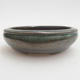 Keramik Bonsai Schüssel 11 x 11 x 3 cm, Farbe grün - 1/3