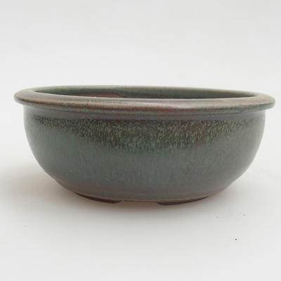Keramik Bonsaischale 10 x 10 x 4 cm, Farbe grün - 1