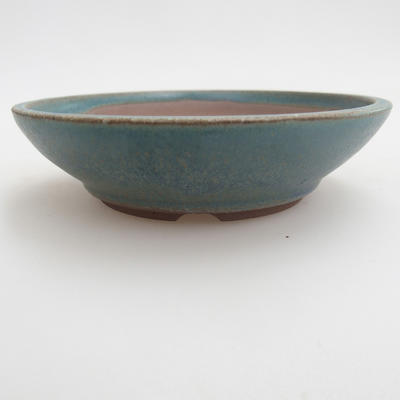 Keramik Bonsaischale 12 x 12 x 3,5 cm, Farbe grün - 1
