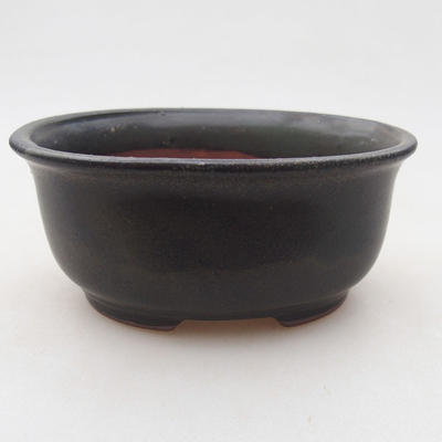 Keramische Bonsai-Schale 12 x 10 x 5 cm, graue Farbe - 1