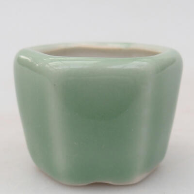 Keramik-Bonsaischale 4 x 3,5 x 3 cm, Farbe grün - 1