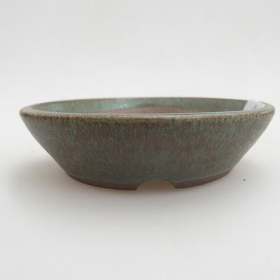 Keramik Bonsai Schüssel 9 x 9 x 2 cm, Farbe grün - 1