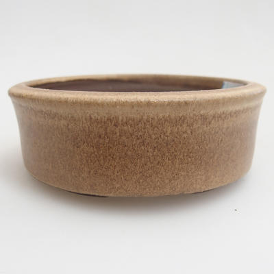 Keramik Bonsai Schüssel 11 x 11 x 4 cm, Farbe beige - 1