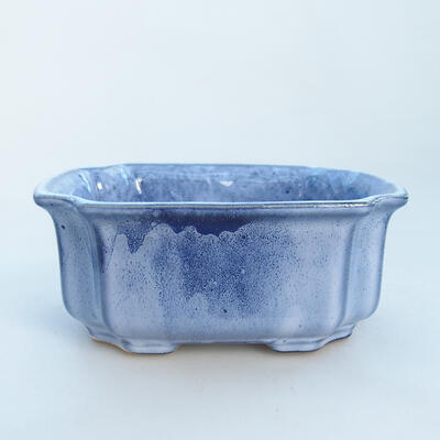 Bonsaischale aus Keramik 12 x 9 x 5 cm, Farbe blau - 1